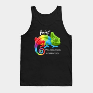 Paint Your World with Creativity Chameleon Tank Top